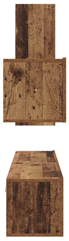 TV szekrény garnitúra 4 pcs Régi fa 30.5 x 30 x 90 cm Faanyag