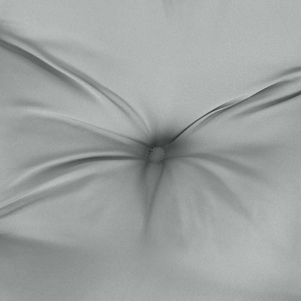 2 db melange világosszürke szövet kerti padpárna 120 x 50 x 7cm
