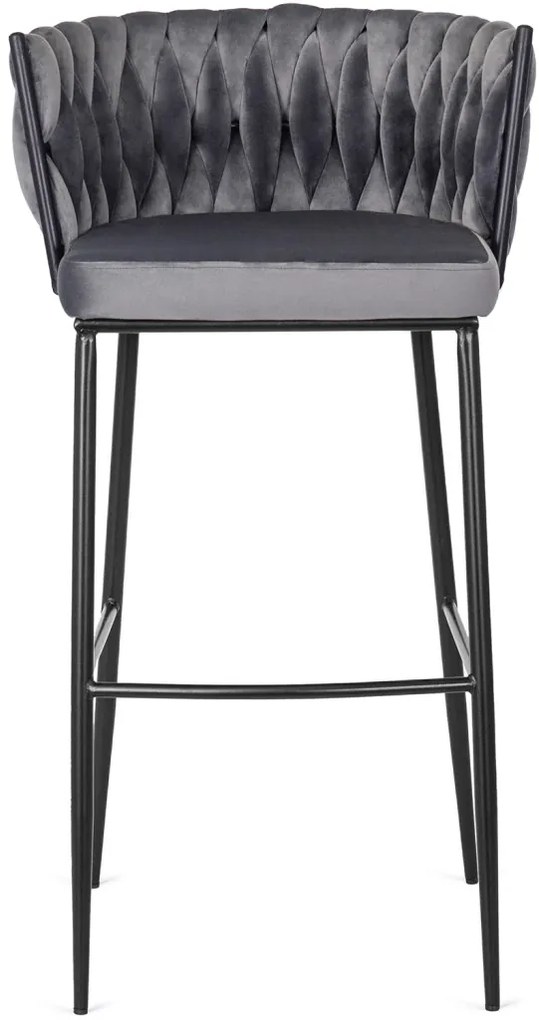 Elegáns Bárszék Szürke Bársony Kárpittal. FLORES