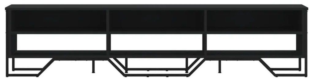 fekete szerelt fa TV-szekrény 180 x 34 x 41 cm