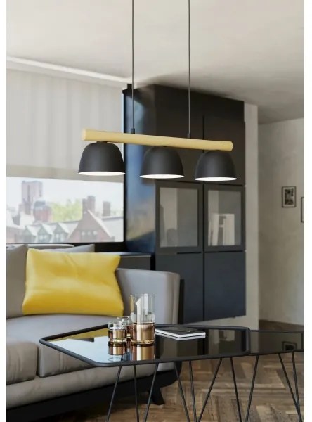 Eglo 43739 - Csillár zsinóron SHERBURN 3xE27/40W/230V