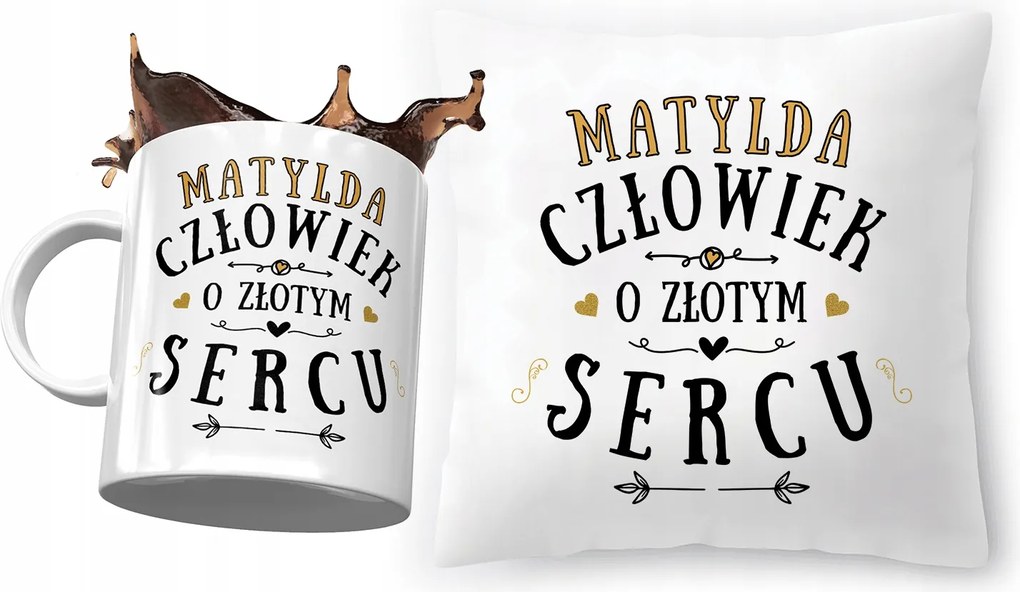 Matilda párna ajándék bögre szett fényképes nyomtatással