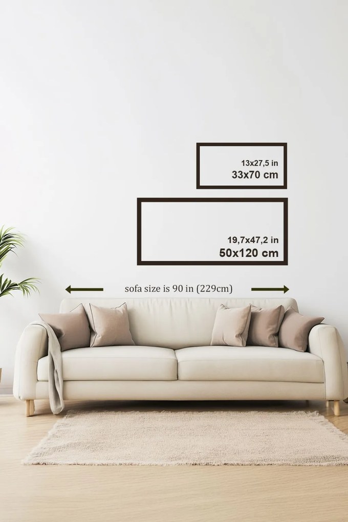 Artsmdfyty86-12050 keretezett MDF falikép, 120 x 50 cm