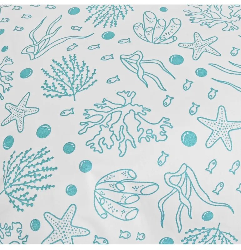 EMI Sea türkiz pamut ágyneműhuzat, A standard egyszemélyes ágy szett tartalma: 1x 140x200 + 1x 70x90