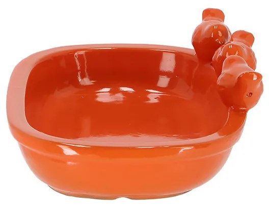 Kerámia madáritató és etető tál, 29 cm, narancssárga