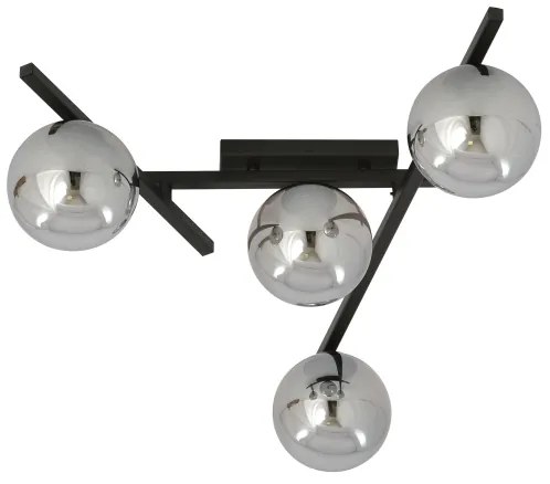 Mennyezeti lámpa SMART 4xE14/10W/230V fekete/szürke