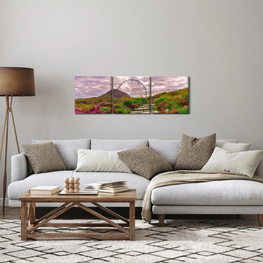 Tájkép (órával) (90x30 cm)