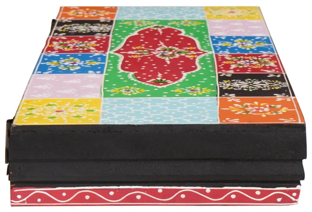 3 darabos fali polc szett 100x20x6 cm tömör mangófából