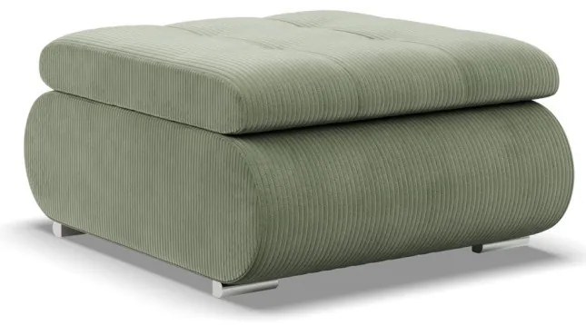 Tokio puff, kordbársony, zöld