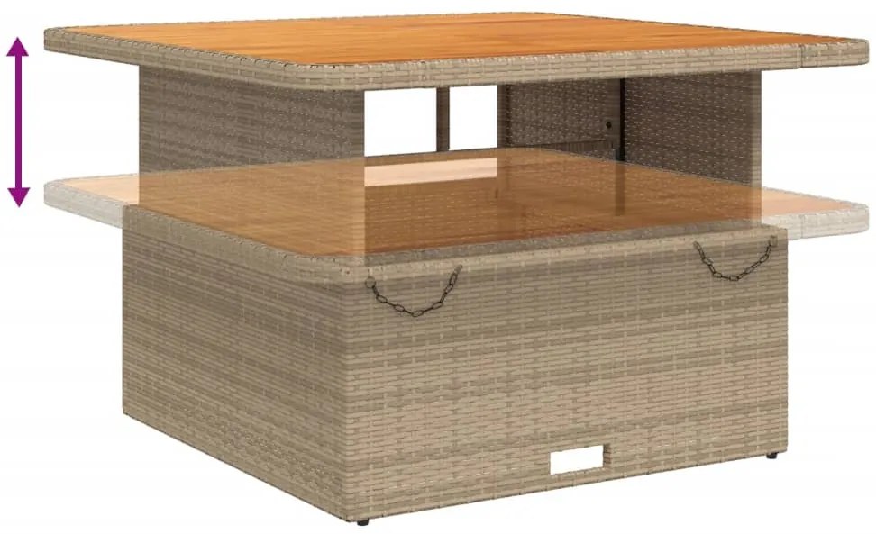 vidaXL 2 részes bézs polyrattan kerti ülőgarnitúra párnákkal