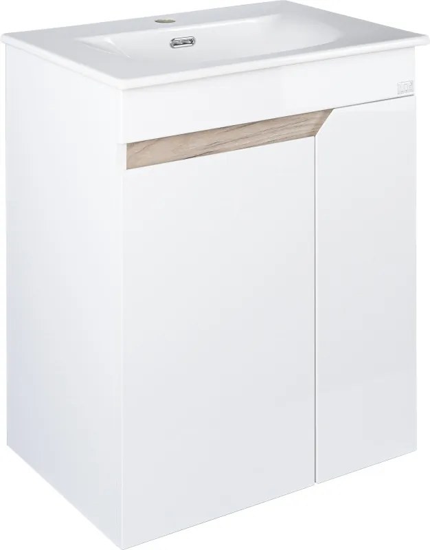 TMP VISION LONG 60 fali függesztett fürdőszobai bútor - SKY E-8099-60 mosdóval- 61 x 46 x 74 cm