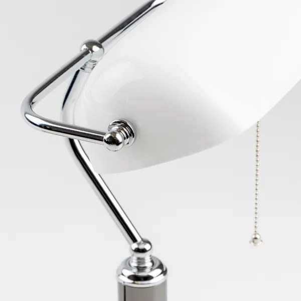 Brilagi - BANK OFFICE asztali lámpa 1xE27/60W/230V fekete/ezüst/fehér