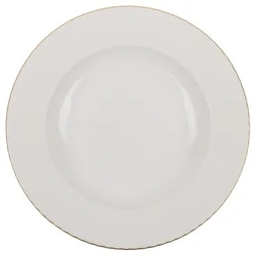 24 darabos porcelán étkészlet — fehér/arany