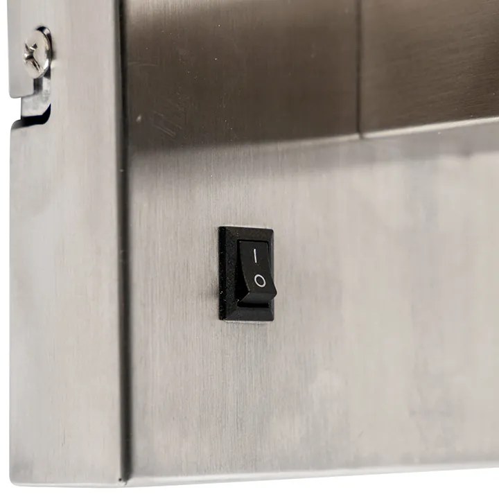 Okos fali lámpa acélból, krémszínű árnyékolóval, WiFi-vel - Bergamo