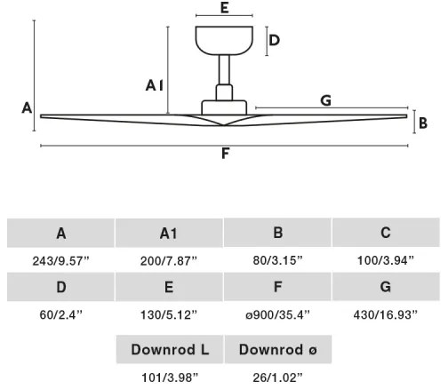 FARO 33824WT - Mennyezeti ventilátor HEY S fehér átm. 90 cm WT + távirányítás