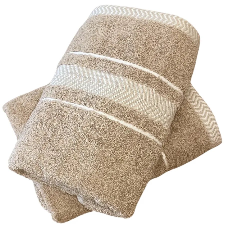 4 db Monaco barna fürdőlepedő szett 70x140cm és törölközők 50x90cm TiaHome