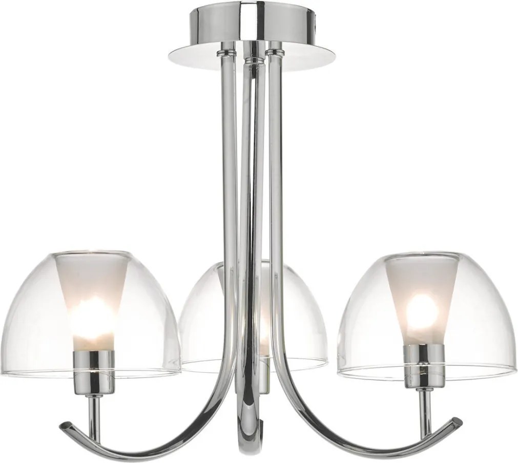 DAR LIGHTING DUA5350 DUANA Mennyezeti Csillár Csiszolt Króm, Átlátszó G9 IP20
