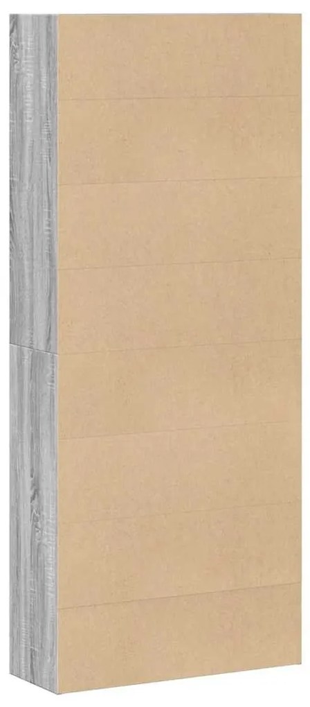 szürke sonoma szerelt fa könyvszekrény 80 x 30 x 189 cm