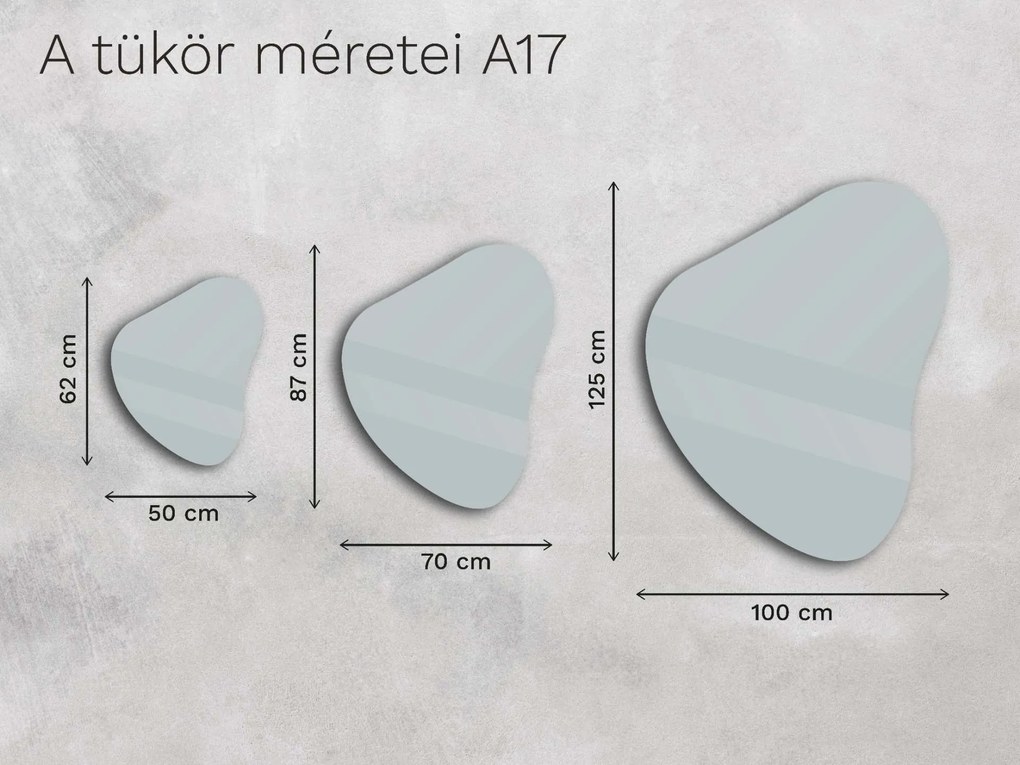 Organikus tükör LED világítással A17 50x62