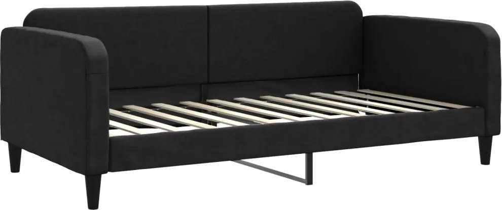 vidaXL fekete szövet kanapéágy 100 x 200 cm
