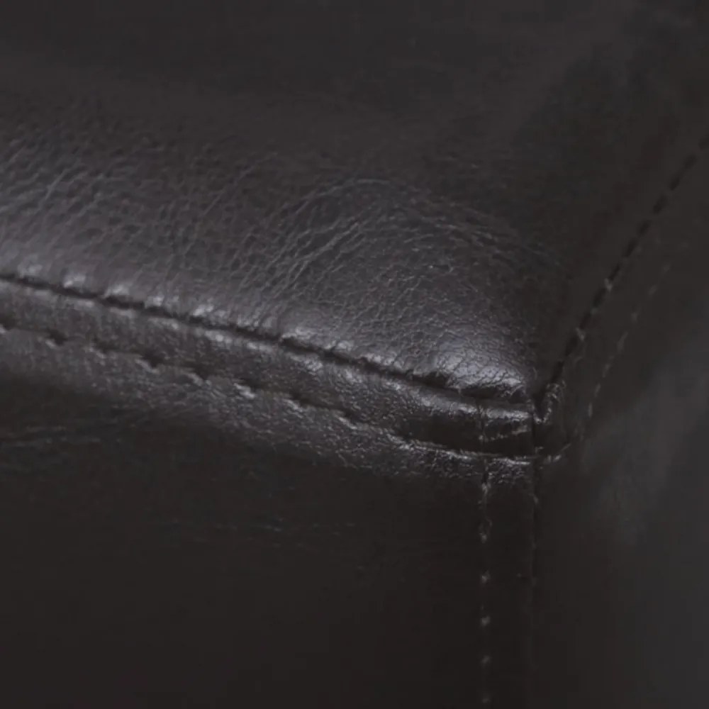 sötétbarna műbőr pad 139,5 cm