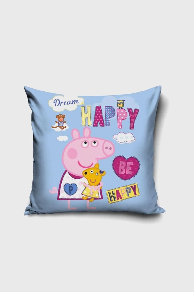 Peppa Be Happy kispárnahuzat többszínű 40x40 cm