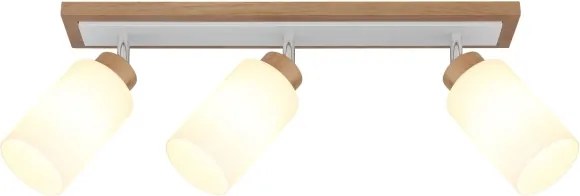 Globo 15977-3 - ROWENA spotlámpa 3xE27/60W/230V tölgy/fehér