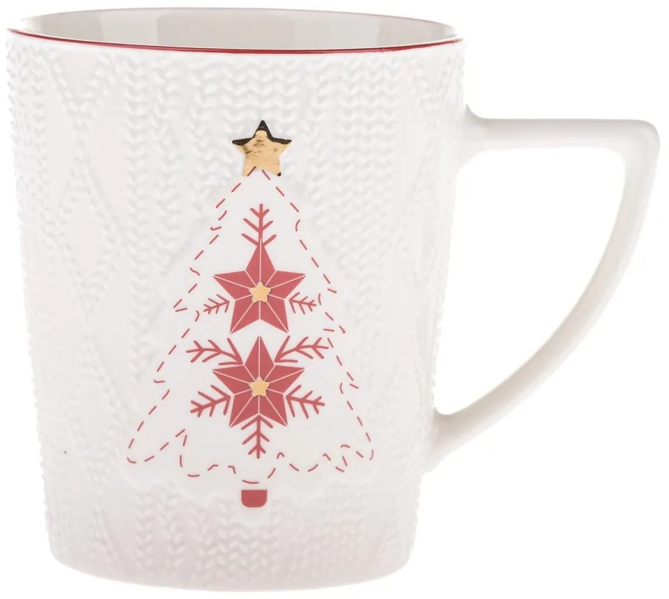 Fehér porcelán bögre karácsonyi mintával 380 ml Xmas Tree – Dakls