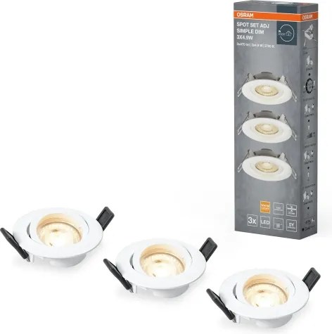 Osram - 3 darabos szett beépíthető LED-spotlámpa SPOT LED/4,9W/230V 2700K fehér