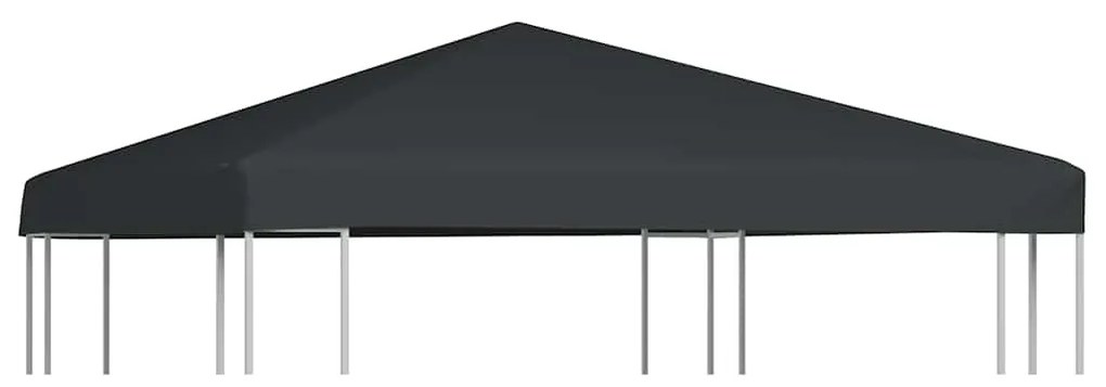 vidaXL szürke pavilon tetőponyva 310 g/m², 3 x 3 m