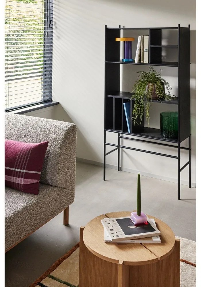 Kerek tárolóasztal tölgyfa dekorral ø 55 cm Dash – Hübsch