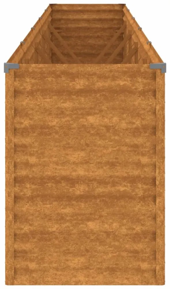 Corten acél kerti magaságyás 482 x 50 x 69 cm