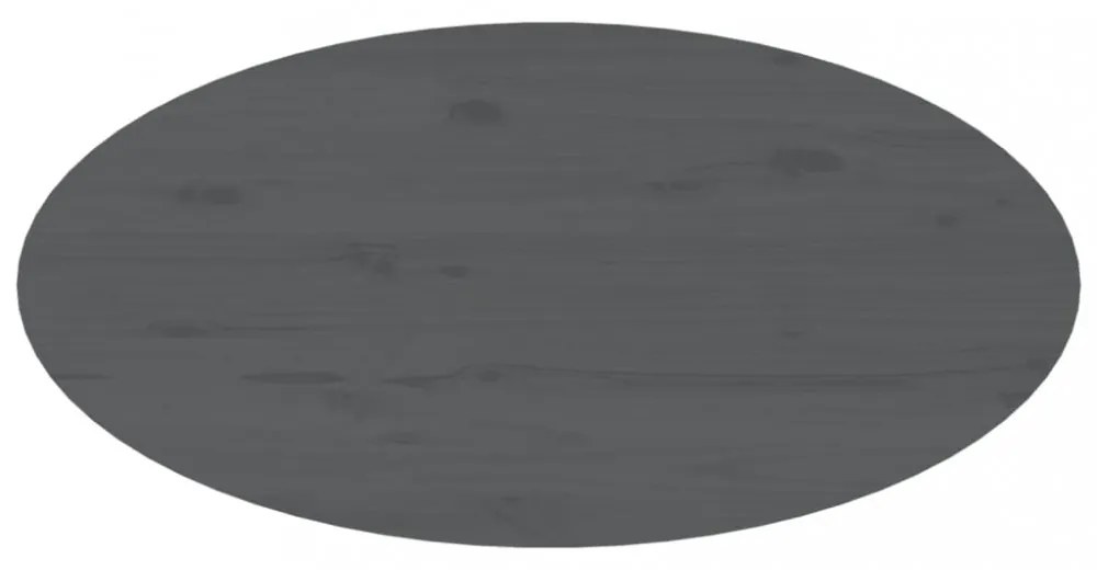 szürke tömör fenyőfa dohányzóasztal 80x40x35 cm