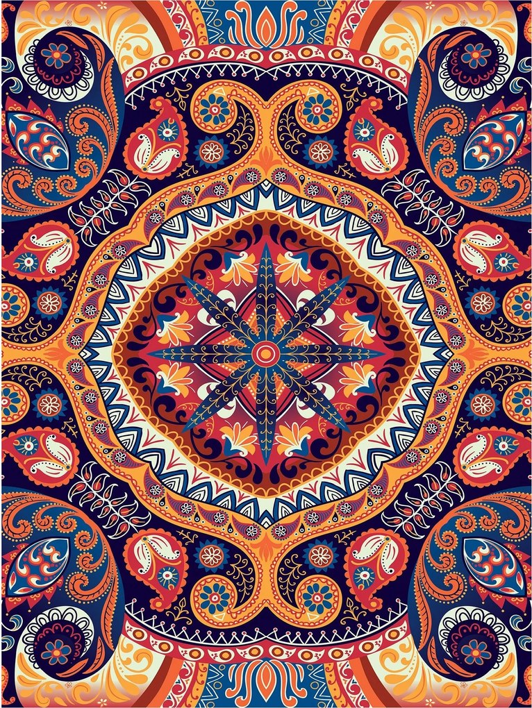 Fotótapéta Keleti mandalák paisley etno geometria 206x275 +ragasztó