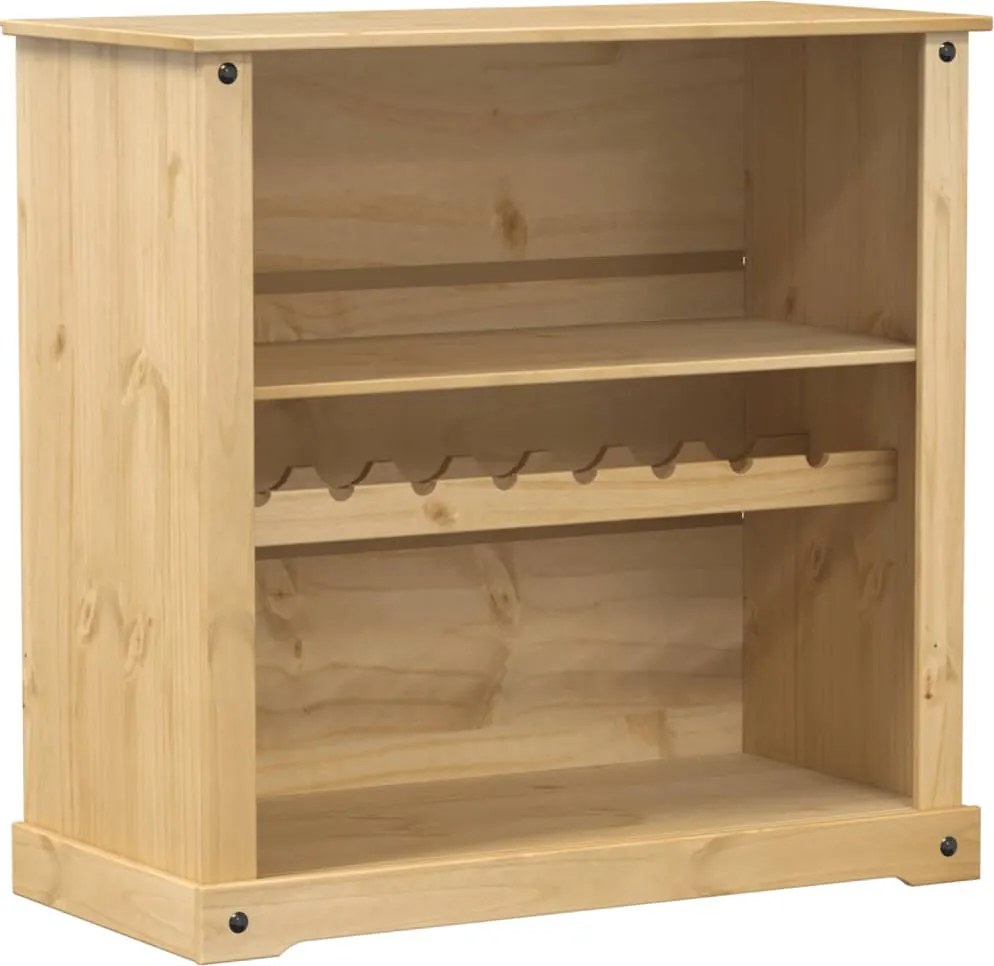 vidaXL Corona tömör fenyőfa bortároló szekrény 107,5x51x105,5 cm