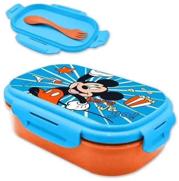 Disney Mickey Go szendvicsdoboz + evőeszköz szett