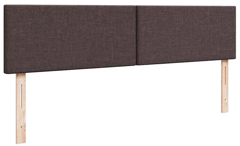 Ottomán ágykeret matraccal sötétbarna 200x200 cm szövet