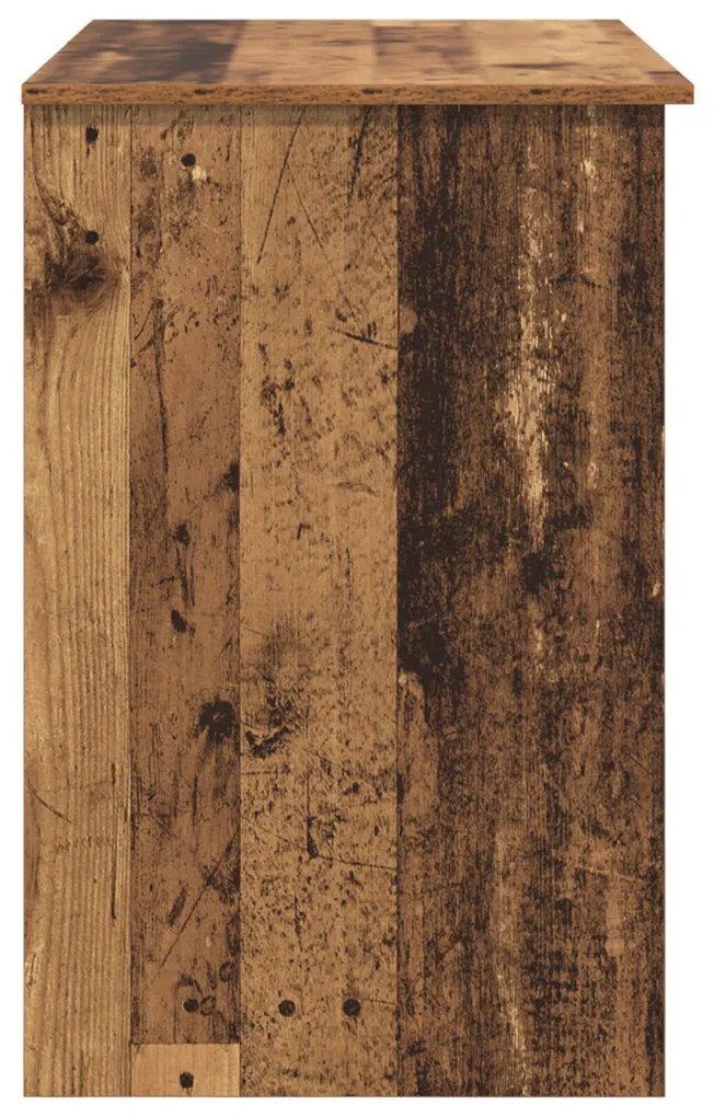 Asztal tárolóval Régi fa 90x49.5x75 cm Mérnöki fa