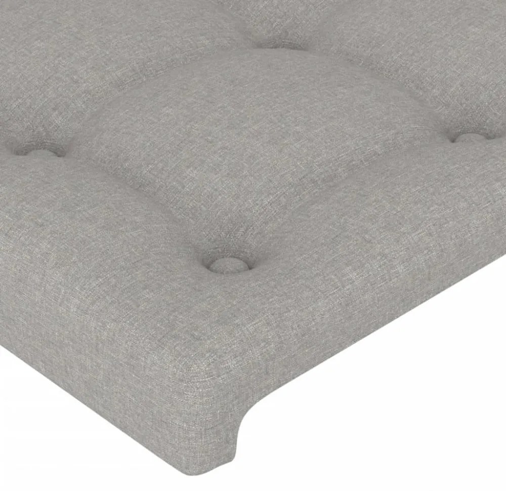 világosszürke szövet LED-es fejtámla 80x5x118/128 cm