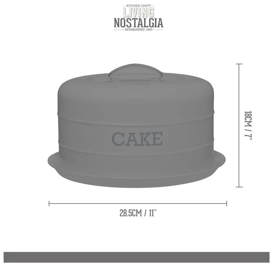 Acél tortatartó doboz Living Nostalgia – Kitchen Craft