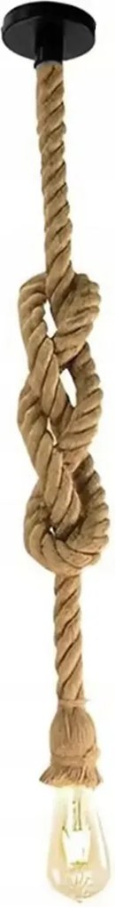 Függő Mennyezeti Lámpa Loft Ipari Csillár Juta Zsinór 1x E27