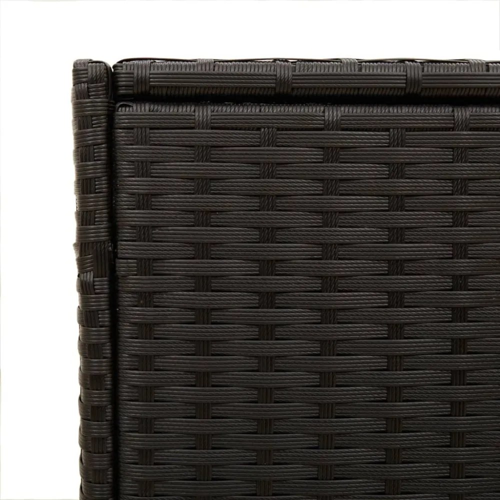 fekete polyrattan kerti tárolóláda 283 L