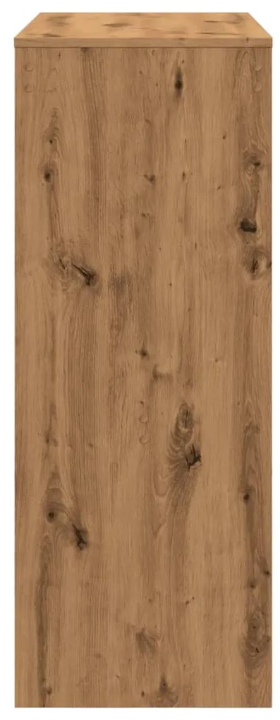 kézműves tölgy szerelt fa bárasztal tárolókkal 90x40x103,5 cm