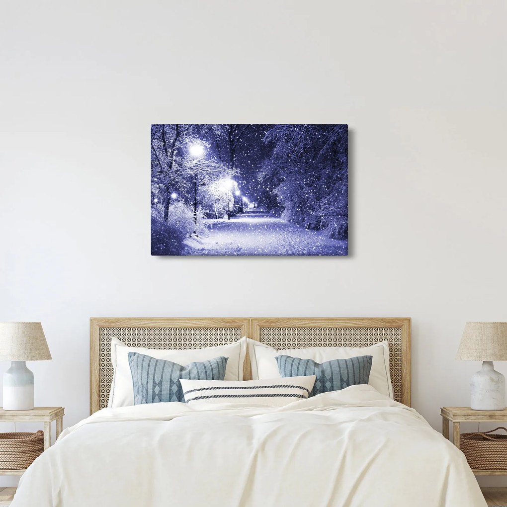Kép - varázslatos téli éjszaka (90x60 cm)