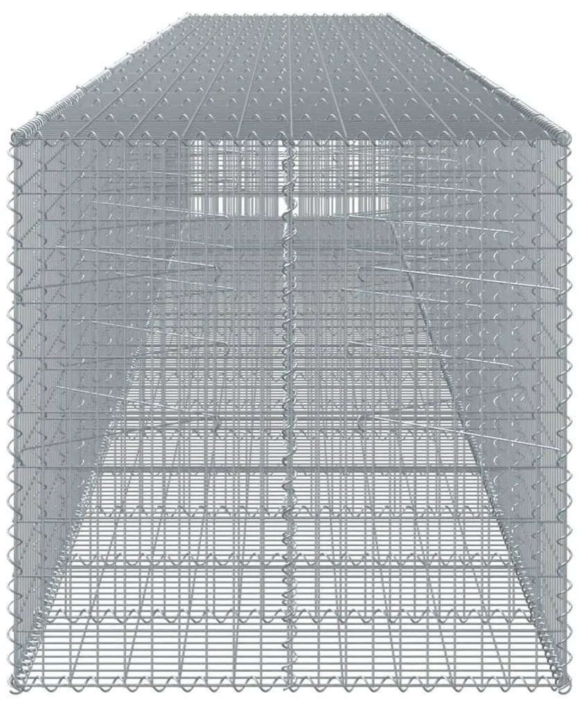 horganyzott vas gabion kosár fedéllel 850 x 100 x 100 cm