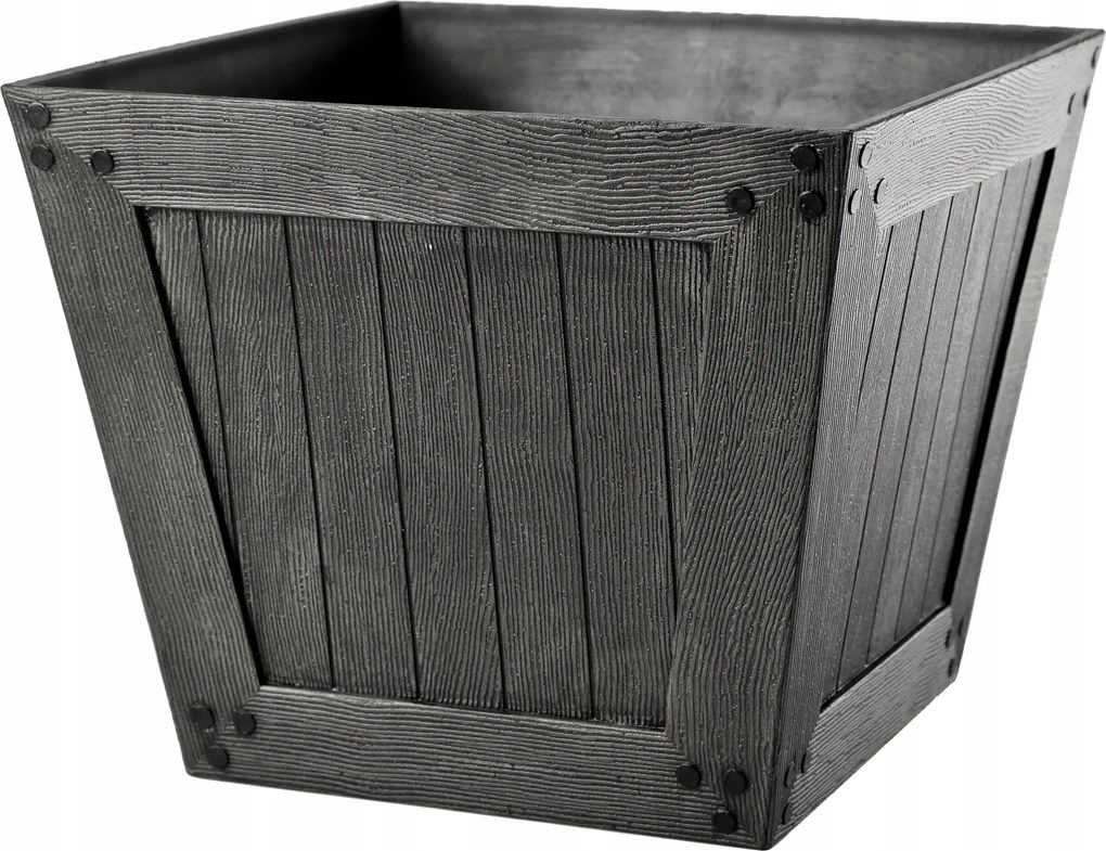 Virágtartó Kaspó Madera 31 CM Sötétszürke