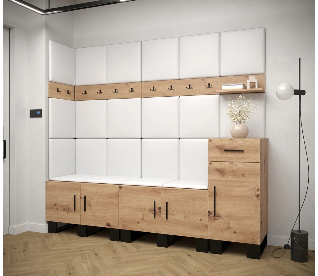 Előszobabútor Amanda 9 (artisan tölgy + fehér). 1085936