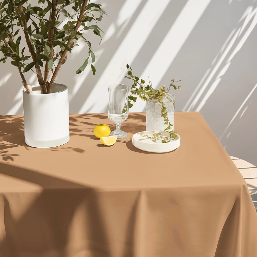 Goldea szögletes terítő 100% pamutvászon - barna 100 x 140 cm