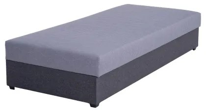 Kárpitozott heverő JACOB XL, tárolóval, teherbírás 130 kg, 90x200 cm, szürke