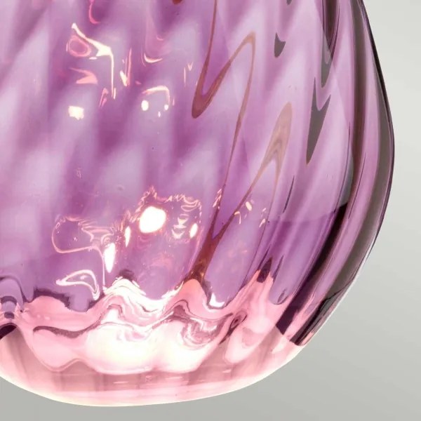 Elstead LENA-TL-S-PLUM - LED Asztali lámpa LENA 1xE27/60W/230V + 1xGU10/7W rózsaszín